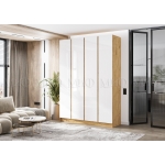 КЕЛЬВИН Шкаф 4-х ств.(1600) Белый Глянец/Крафт Золотой