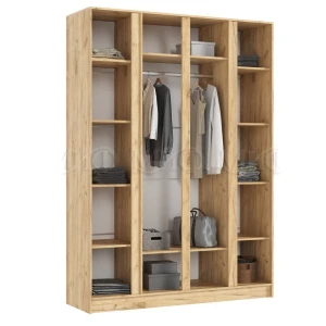 КЕЛЬВИН Шкаф 4-х ств.(1600) Белый Глянец/Крафт Золотой