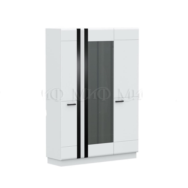 МАГНОЛИЯ Шкаф 3 -х ств. с зеркалом Белый глянец