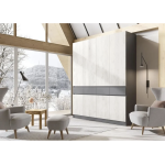 РОДЖИНА Шкаф 4-х ств. Графит/Крафт Белый