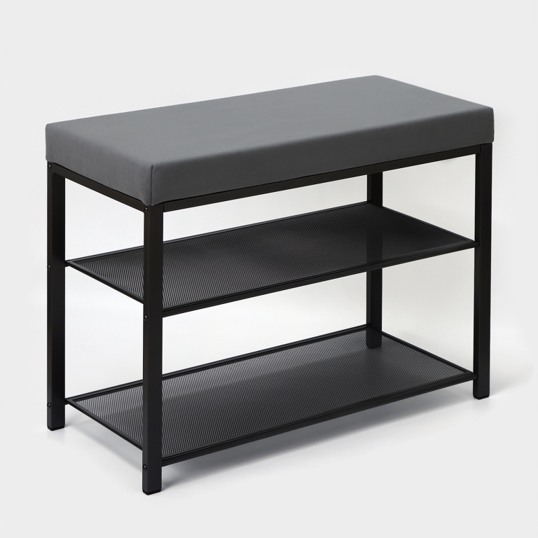 Банкетка Торонто-23S Графит/Серый