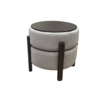 Пуф-стол Шелл Мех Беж (ХАШ-130)/Коричневый