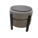 Пуф-стол Шелл Велюр Беж (ФОРТИС-230)/Коричневый