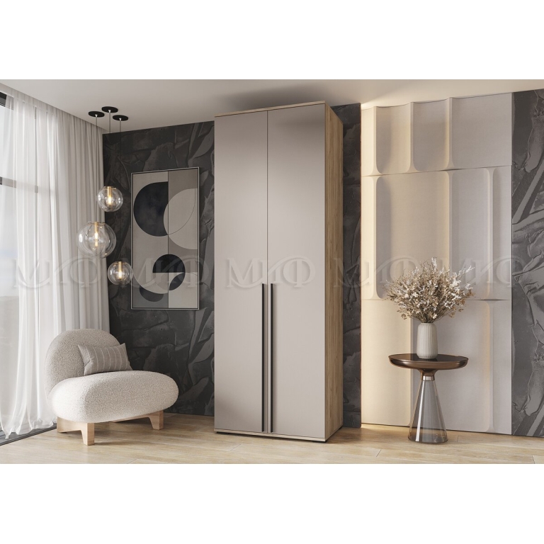 НОРД- М Шкаф 2-х ств. (800) Кашемир/Крафт Серый