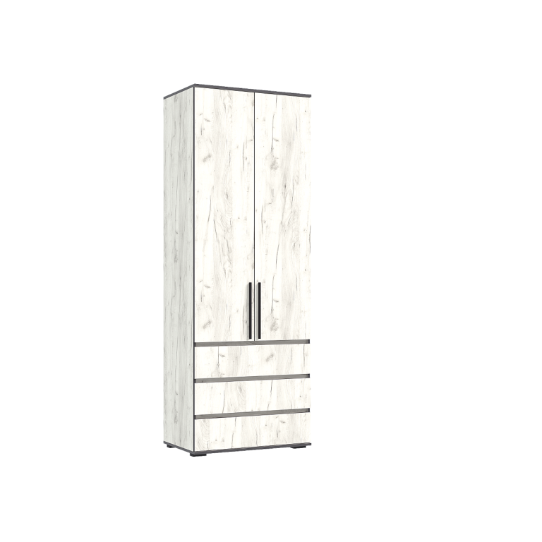 НОРД- М Шкаф 2-х ств. с ящиками (800) Крафт Белый