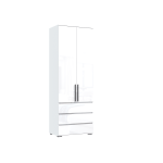 НОРД- М Шкаф 2-х ств. с ящиками (800) Белый Глянец