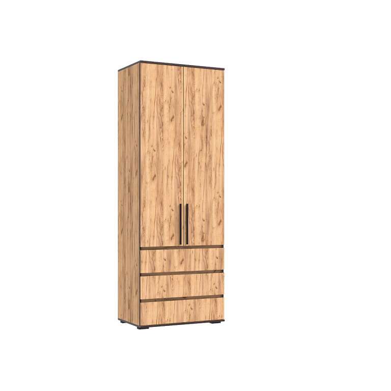 НОРД- М Шкаф 2-х ств. с ящиками (800) Крафт Золотой