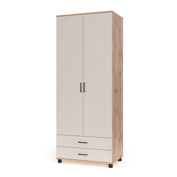 РИВЬЕРА-Х Шкаф 2-х ств. с ящиками Дуб Вотан/Кашемир