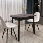 Стол обед. раздв. Кэлли Камень Темный/Черный