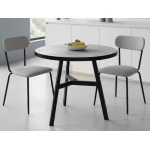 Стол обеденный Эрвин Камень Светлый/Черный