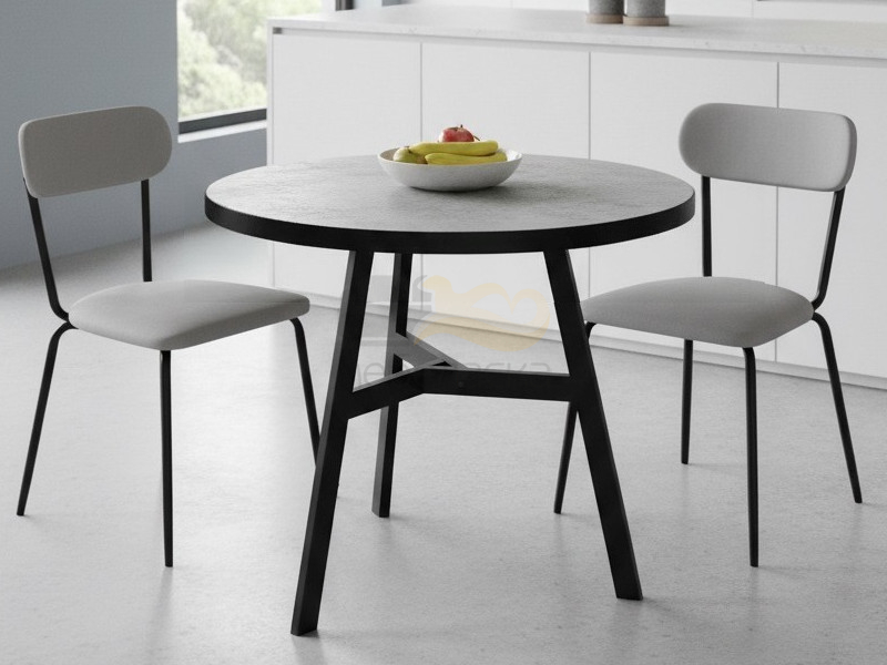 Стол обеденный Эрвин Камень Светлый/Черный Стол обеденный Эрвин Камень Светлый/Черный