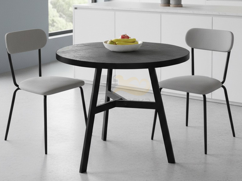 Стол обеденный Эрвин Камень Темный/Черный Стол обеденный Эрвин Камень Темный/Черный