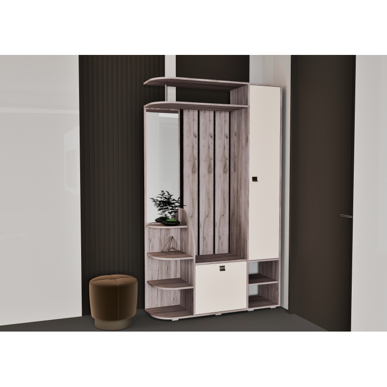 Прихожая ВЕСНА-2  Крафт Серый/Кашемир